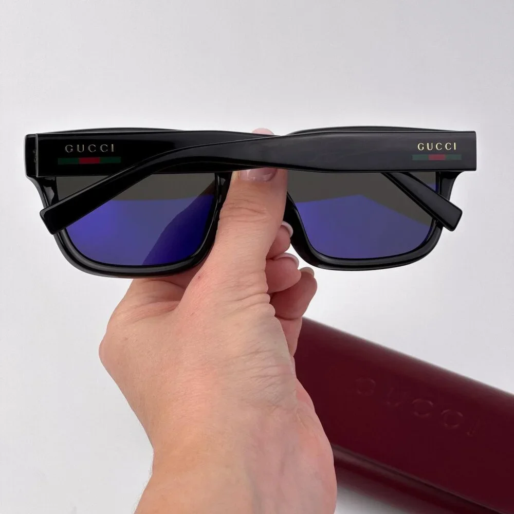 Gucci Men’s Sunglasses – Black Square Frame Polarized Lenses | GG1857S 005
